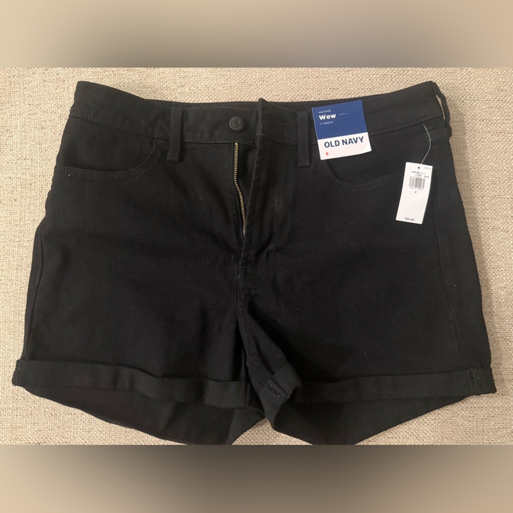NEW WITH TAGS Old Navy Women's WOW High-Rise Black Shorts